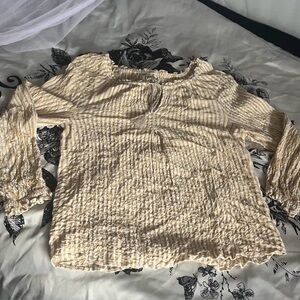 Cottagecore smocked off-shoulder top